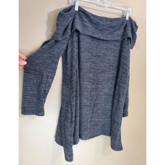 Torrid Heather Gray Soft Off Shoulder Rayon Blend Blouse, Sz 1 - Picture 1 of 8